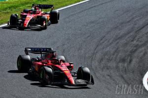 Ferrari's Charles Leclerc and Carlos Sainz at the Japanese Grand Prix