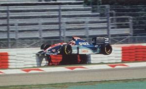 Rubens Barrichello crashed during Friday practice